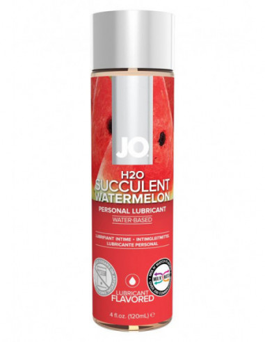 Ochucený lubrikační gel H2O SUCCULENT WATERMELON (vodní meloun) - System JO (120 ml)