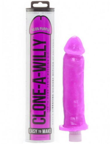 Clone-A-Willy Neon Purple - sada pro odlitek penisu (vibrátor)