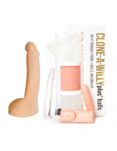 Clone-A-Willy Plus+Balls Kit - sada pro odlitek penisu včetně varlat (vibrátor)