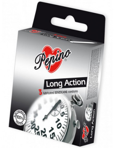 Kondomy Pepino Long Action - na oddálení ejakulace (3 ks)