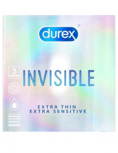 Kondomy Durex Invisible Extra Thin Extra Sensitive (3 ks)
