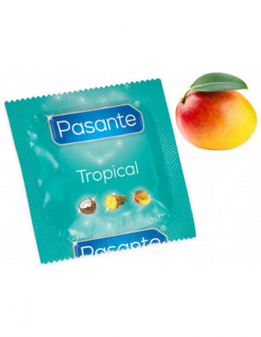 Kondom Pasante Tropical Mango - mango (1 ks)