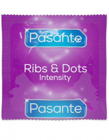 Kondom Pasante Intensity, vroubkovaný (1 ks)