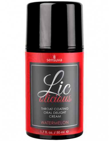 Orální krém na deepthroat Lic-o-licious Watermelon - Sensuva (50 ml)