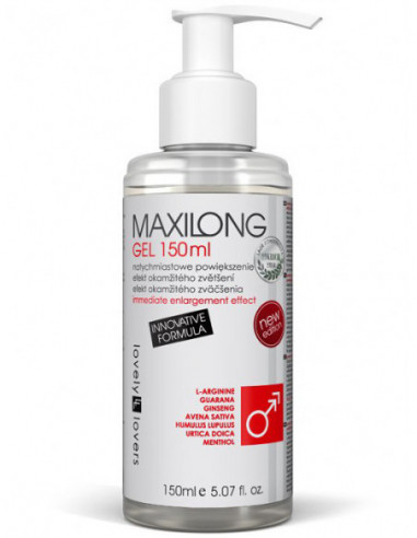 Lubrikační gel s okamžitým efektem zvětšení penisu MAXILONG - Lovely Lovers (150 ml)