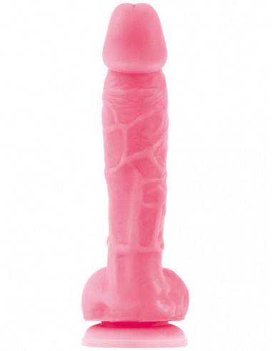 Realistické dildo Firefly 5", růžové - svítí ve tmě