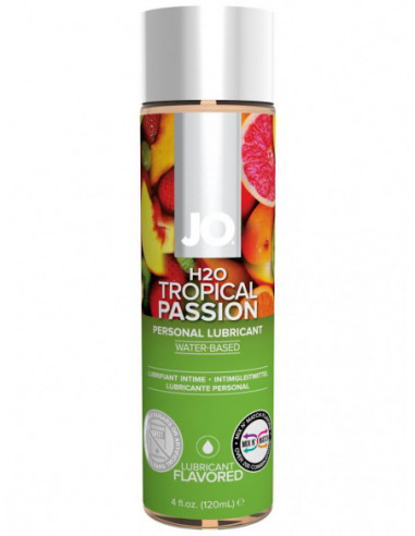 Ochucený lubrikační gel H2O TROPICAL PASSION (tropické ovoce) - System JO (120 ml)