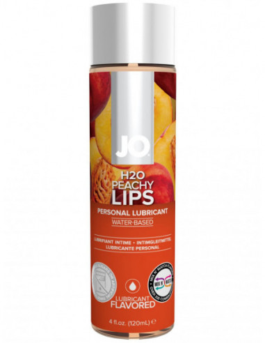 Ochucený lubrikační gel H2O PEACHY LIPS (broskev) - System JO (120 ml)