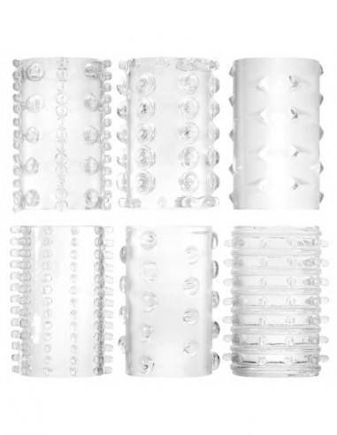 Transparentní návleky na penis Power - TOYJOY (6 ks)