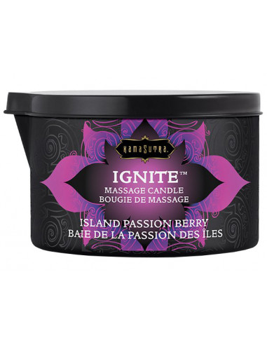 Masážní olejová svíčka Ignite Island Passion Berry - Kama Sutra (170 g)