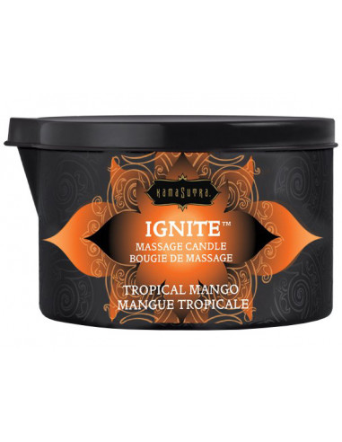 Masážní olejová svíčka Ignite Tropical Mango - Kama Sutra (170 g)