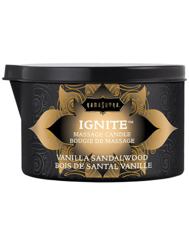 Masážní olejová svíčka Ignite Vanilla Sandalwood - Kama Sutra, 170 g