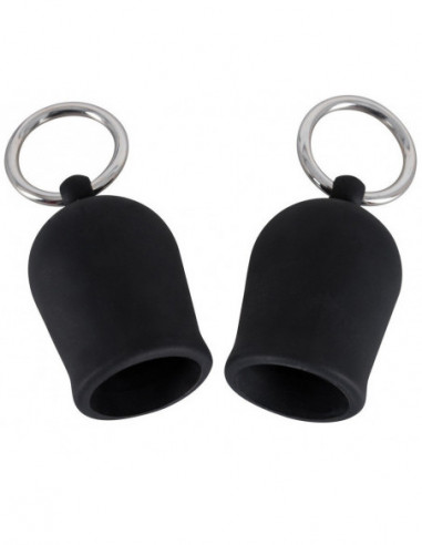 Přísavky na bradavky s kovovými kroužky Black Velvets - You2Toys