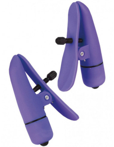 Vibrační svorky na bradavky Nipplettes Purple - California Exotic Novelties