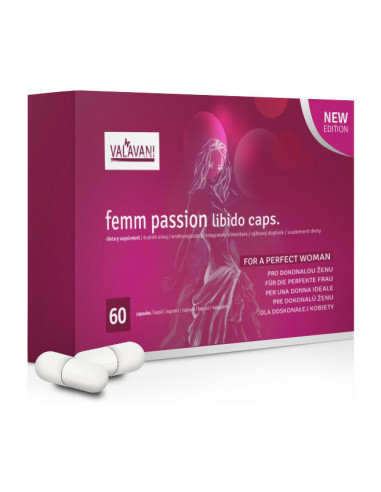 Tablety pro zvýšení libida, intimní zdraví žen a lepší sex Femm Passion - VALAVANI (60 kapslí)