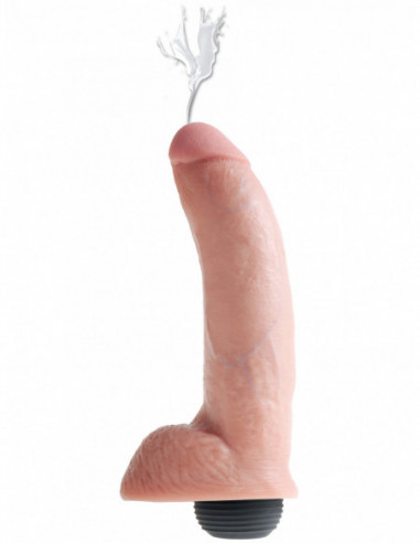 Stříkací realistické dildo s varlaty King Cock 9" - Pipedream
