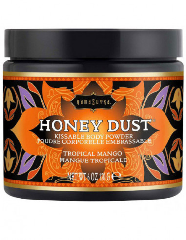 Slíbatelný tělový pudr Honey Dust Tropical Mango - Kama Sutra, 170 g