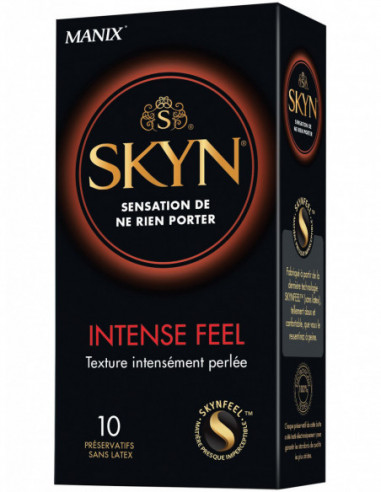 Tenké vroubkované kondomy bez latexu SKYN Intense Feel - Manix (10 ks)