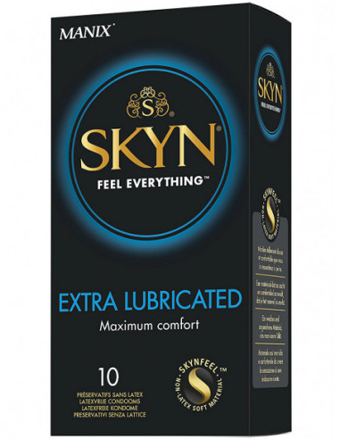Tenké extra lubrikované kondomy bez latexu SKYN Extra Lubricated - Manix (10 ks)