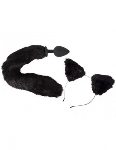 Pet Play Kit (anální kolík s ocasem a čelenka s ušima) - Bad Kitty
