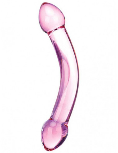 Oboustranné skleněné dildo Double Trouble Purple Dildo - Gläs