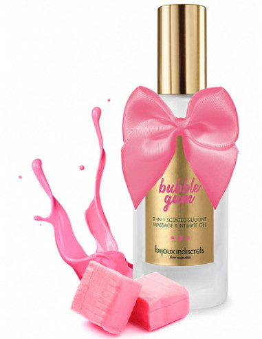 Masážní a intimní gel Bijoux Indiscrets 2 v 1 - Bubble Gum, 100 ml