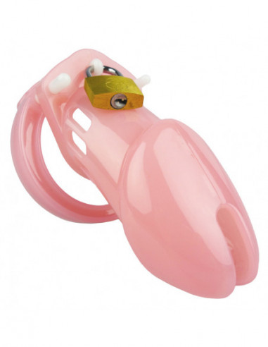 Pás cudnosti (klícka na penis) - plastový, růžový