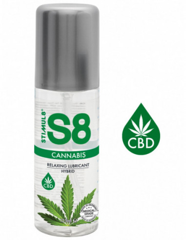 Hybridní lubrikační gel S8 Cannabis - STIMUL8 (125 ml)