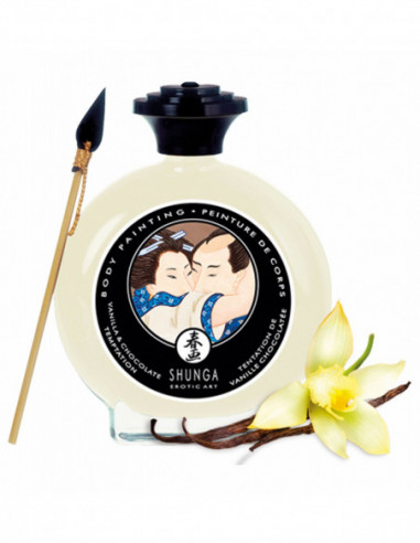Slíbatelný bodypainting Vanilla & Chocolate Temptation - Shunga (100 ml)