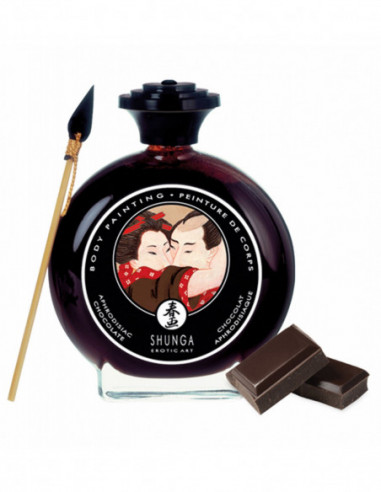 Slíbatelný bodypainting Aphrodisiac Chocolate - Shunga (100 ml)
