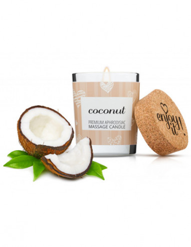Afrodiziakální masážní svíčka Enjoy it! Coconut - Magnetifico (70 ml)