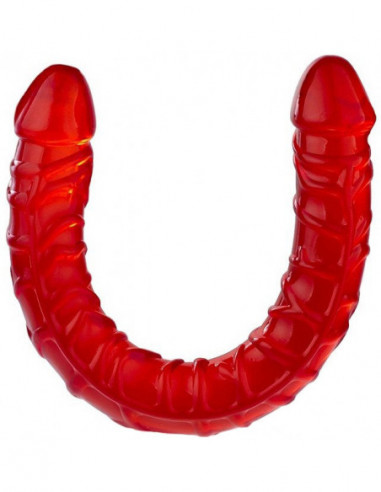 Oboustranné dildo Ultra Dong (červené), 43 cm