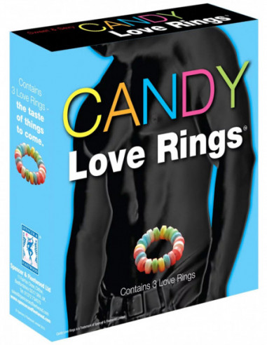 Kroužky na penis z bonbónů CANDY Love Rings - 3 ks