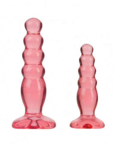 Sada análních kolíků Crystal Jellies Anal Delight Trainer Kit - 2 ks