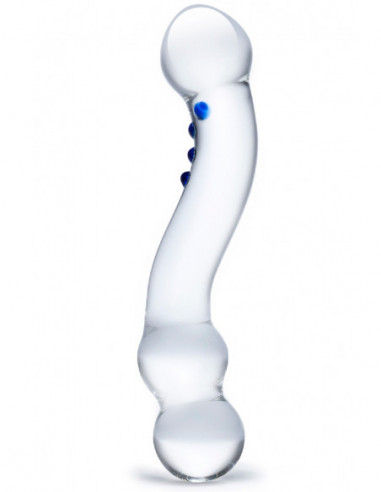 Oboustranné skleněné dildo G-Spot - Gläs