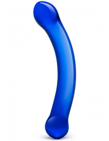 Oboustranné skleněné dildo G-spot Blue - Gläs
