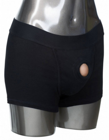 Boxerky s O-kroužkem Packer Gear (pro výplňové penisy) - California Exotic Novelties