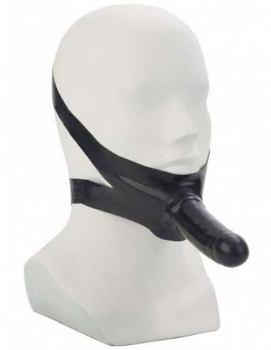 Připínací latexové dildo na bradu Accomodator - California Exotic Novelties