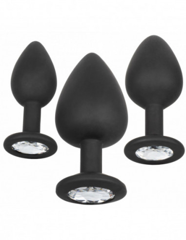 Sada silikonových análních kolíků se šperkem Silicone Gem Anal Kit - California Exotic Novelties (3 ks)