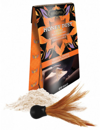 Slíbatelný tělový pudr KamaSutra Honey Dust Tropical Mango - 28 g