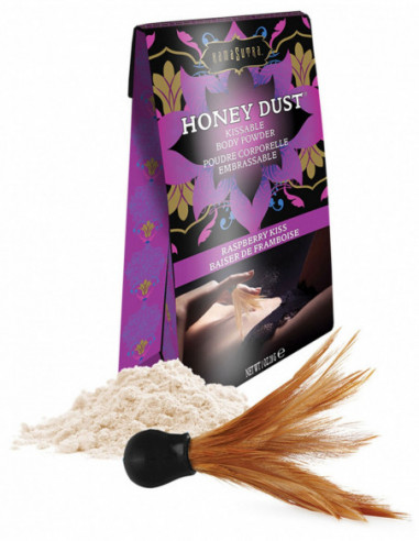 Slíbatelný tělový pudr KamaSutra Honey Dust Raspberry Kiss - 28 g
