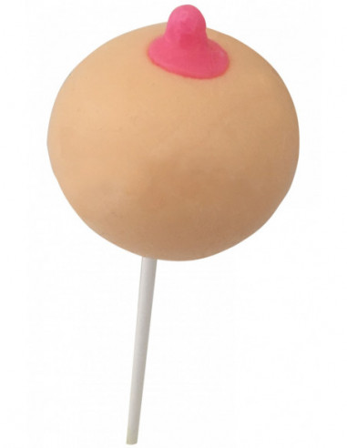 Jahodové lízátko Boobie Pops - tvar ňadra
