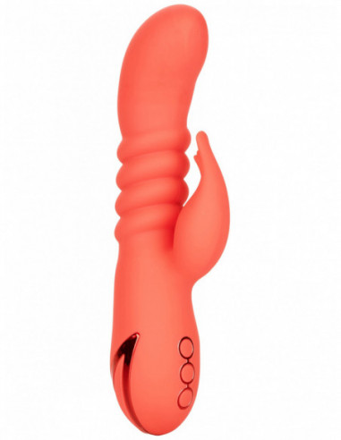 Přirážecí vibrátor s králíčkem Orange County Cutie  - California Exotic Novelties