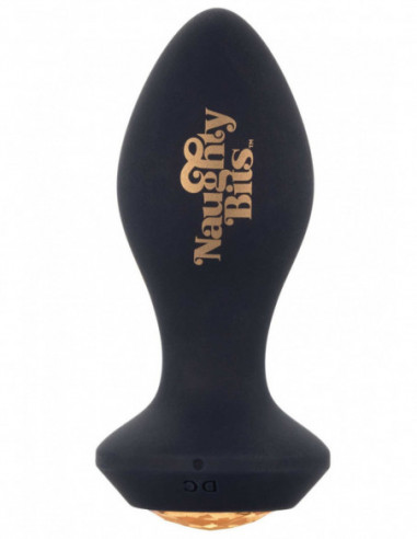 Vibrační anální kolík s krystalem Naughty Bits Shake Your Ass - California Exotic Novelties