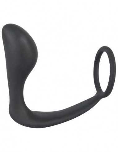 Stimulátor prostaty s kroužkem na penis a varlata Black Velvets - You2Toys