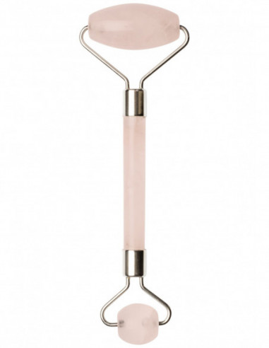 Oboustranný masážní váleček z růženínu Rose Quartz - La Gemmes