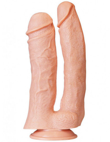 Velké dvojité realistické dildo s přísavkou King-Sized Mega – Lovetoy