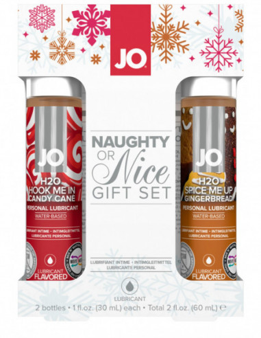 Sada ochucených lubrikačních gelů NAUGHTY OR NICE - System JO (2 x 30 ml)