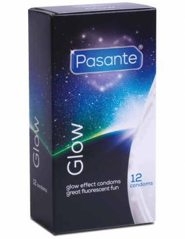 Svítící kondomy Pasante Glow - 12 ks