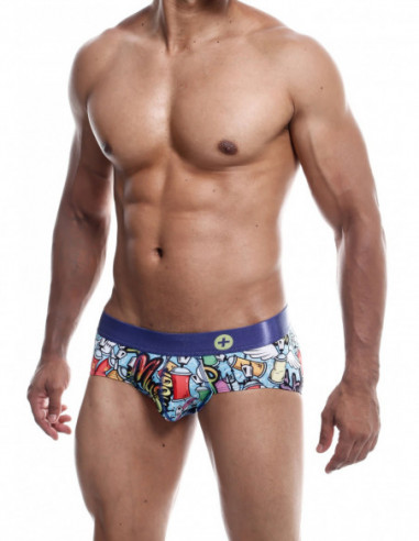 Slipy s barevným obrázkovým motivem Hipster Brief - MaleBasics